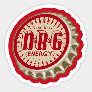 Vintage NRG Energy Soda Bottlecap Sticker